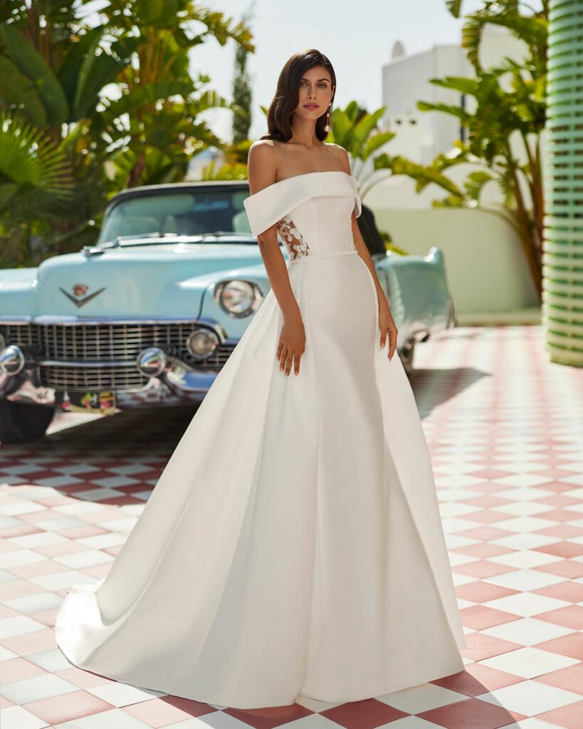 Soft Effortless Fit-And-Flare Gown with Detachable Skirt