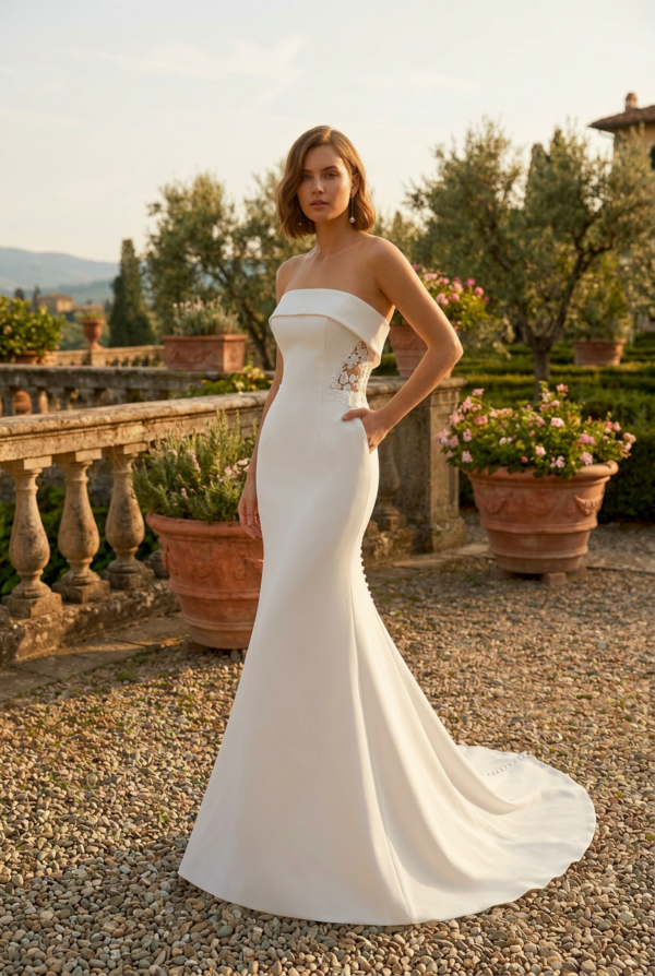 Soft Effortless Fit-And-Flare Gown with Detachable Skirt